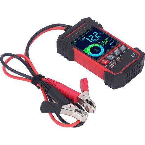 Testeur de batterie auto 12V 24V 100-1999 CCA Analyseur de charge et alternateur pour camion bateau Écran 3,2 pouces (1/5)