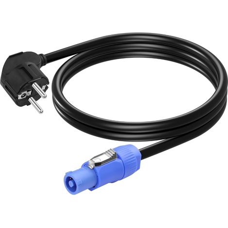 3.2FT Câble de Conversion Plug to PowerCon AC, 3 Broches 1,5 mm² 15AWG 90 degrés CEE 7/7 mâle à PowerCon a Un Type Cordon d'alimentation de la fiche de Haut-parleurs Audio (1M) (1/5)