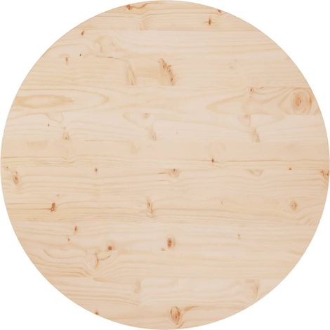 vidaXL Piano Tavolo Ø80x2,5 cm in Legno Massello di Pino