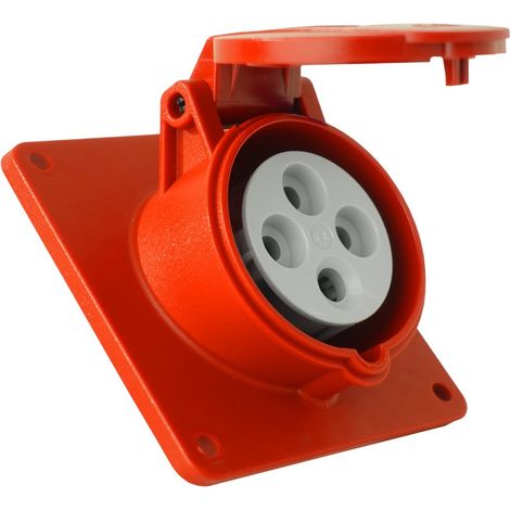 Presa di corrente industriale inclinata 16A 4P 400V 83X90MM (1/5)