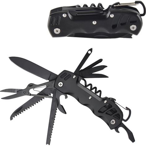 Multitool Taschenmesser 12-in-1 mit Sicherheitsverriegelung und Nylonscheide
