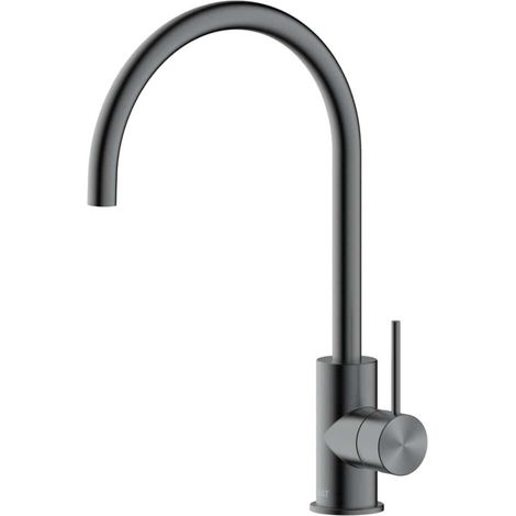 Swiss Aqua Technologies Miscelatore per lavabo Aurum 36,3 cm con leva e braccio girevole, metallo spazzolato (SATBAUR280BGM)