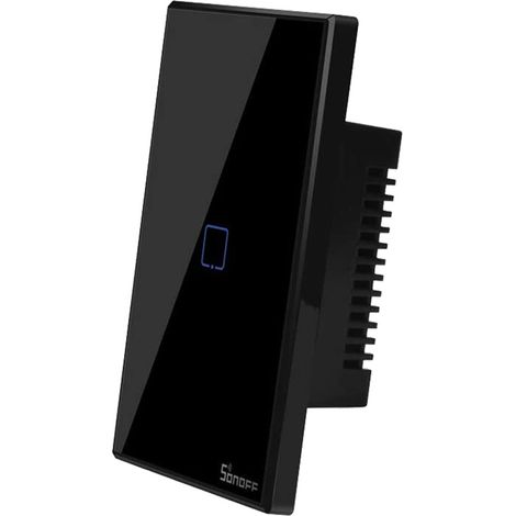 Interruttore Son/Off smart 1 canale controller da remoto wireless wifi placca touch domotica nero (1/5)