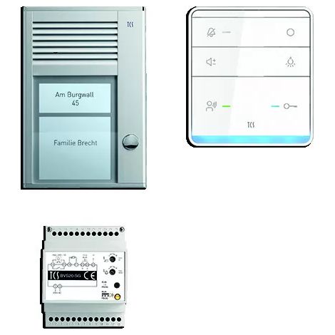 TCS audio:pack AP für 1 Wohneinheit, mit Außenstation PAK 1 Klingeltaste + 1x Freisprecher ISW5010 + Steuergerät BVS2 (1/2)