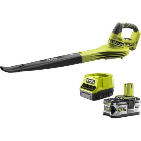 Pack RYOBI souffleur 18V One+ OBL1820S - 1 batterie 5.0Ah LithiumPlus - 1 chargeur rapide 2.0Ah RC18120-150