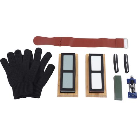 Kit de pierre à aiguiser professionnel, pierre à affûter double face grain 400/1000 et 3000/8000 (1/5)