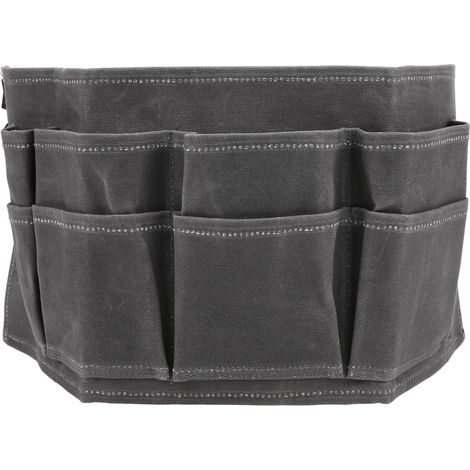 Mehrfächrige Tasche aus wasserdichtem, gewachstem Segeltuch für Gartenarbeit und Holzbearbeitung (1/5)