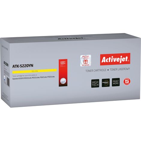 Activejet ATK-5220YN Toner (Ersatz für Kyocera TK-5220M Supreme 1200 Seiten gelb)
