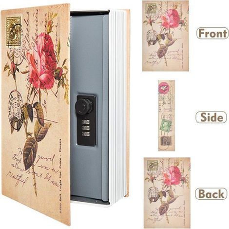 Coffre-Fort Livre - Serrure À Combinaison - Rangement Discret Pour Objets Précieux - 24 x 15,4 x 5,6 cm - 1 Pièce (1/5)