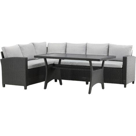 Brentwood ensemble lounge 2 parties gris,noir. (1/4)