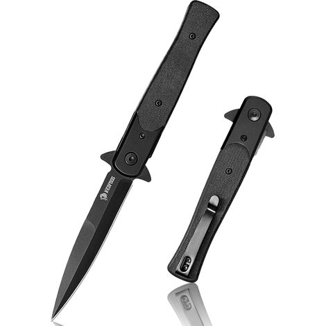 couteau pliant, Manche en G10, acier d2, clip ceinture couteau, couteau survie, couteau de poche (1/5)