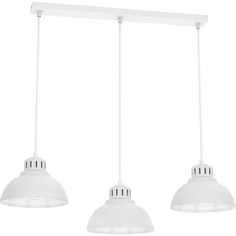 Suspension blanche 75 cm 3 abat-jour Sven E27 Luminex