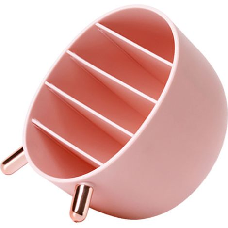 Kosmetik-Organizer mit 5 Fächern, Aufbewahrungsbox aus PP, Lippenstifthalter, Schminktisch-Organizer, Rosa, 14,3 cm (1/5)