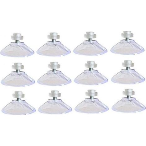 12pcs M4 Filetage 40mm Ventouse avec écrou moleté Transparent pour Cuisine Ventouse avec vis de Stockage Hanger Accueil Outils 0127y (1/4)