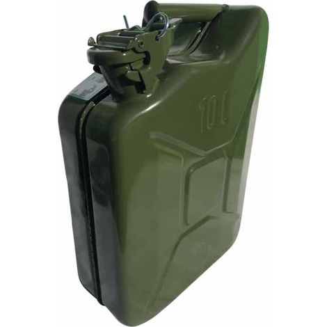 Bidón metálico para hidrocarburos de 10 litros verde