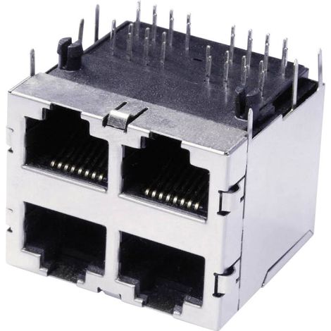 Multiport à 2 étages 4x RJ45 econ connect 3022S2 RJ45 embase femelle horizontale Pôle: 8 métal 1 pc(s) Y726961