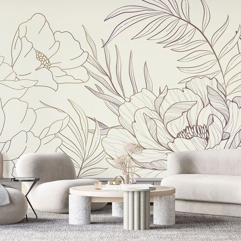 Papier peint panoramique - Fleurs - 130 cm x 61 cm (1/4)
