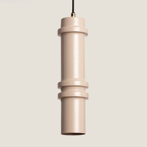 LED Pendelleuchte aus Metall Bobey III Beige