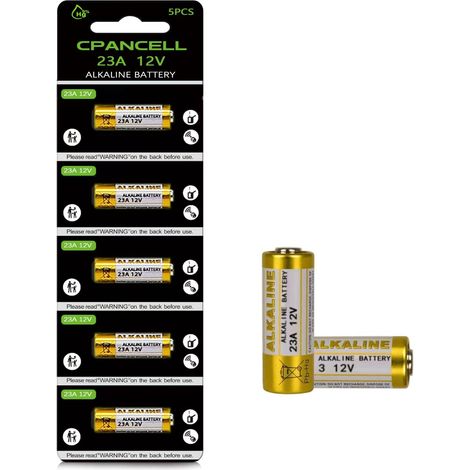 Lot de 5 piles alcalines A23 23A 12V L1028f 12Volts