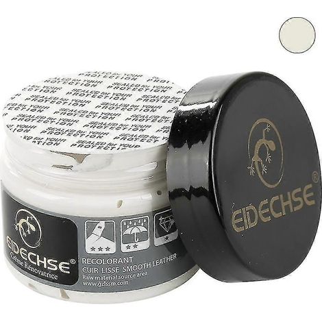 Teinture pour cuir 11 couleurs 50 ml peinture huileuse pour bricolage professionnel pour sacs canapés et chaussures en cuir - 04 Blanc crémeux (1/5)