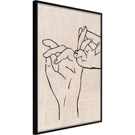 Affiche Murale Encadrée "United" 40 x 60 cm Noir
