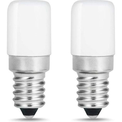 Lot de 2 Lampe E14 LED Ampoule pour Réfrigérateur / 1.5 W Puissance équivalente à une Lampe de 15 Watt,Blanc Froid 6000K (1/4)