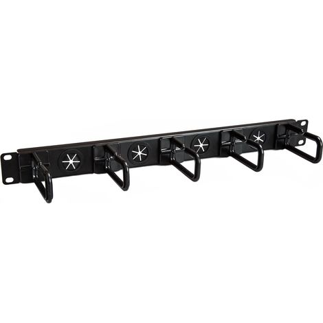StarTech.com Pannello di gestione cavi per armadi Server Rack da 19pollici 1U con anelli a D Pannello orizzontale per gestione del cablaggio per rack e apparecchiature di rete Pannello di cablaggio fo