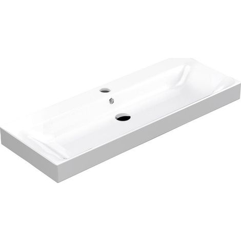 Lavabo CENTO en céramique 120x45cm, blanc (1/3)