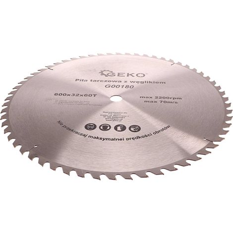 Geko Kreissägeblatt Stahl 600 mm 60 Zähne