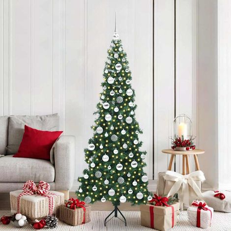 Eckiger künstlicher Weihnachtsbaum Grün 180 cm PVC und Metall