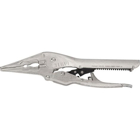 Pinza grip a pressione autobloccante a becchi lunghi 275 mm Fervi 0370/11