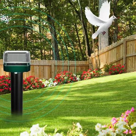 Répulsif chat ultrason solaire exterieur, anti chats/chiens/oiseaux/renards/rats pour jardin/cour (1/5)