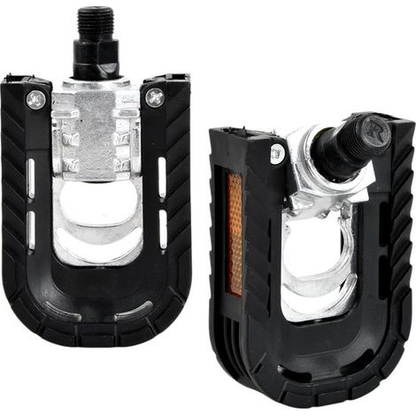 Pedales plegables para bicicleta con tiras reflectantes，Pedales de plataforma antideslizantes para bicicletas de montaña (1/5)