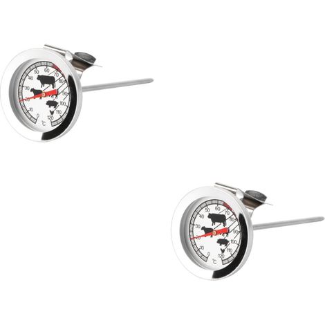 PRETYZOOM 2pièces Thermomètre De Cuisine Métal Pour Bbq (1/5)
