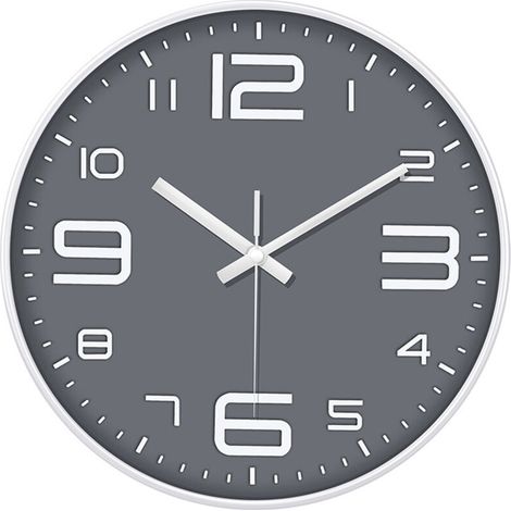 Horloge Murale Simple et Moderne 12 Pouces - Silencieuse, Élégante, Facile à Lire - Pour Toutes les Pièces