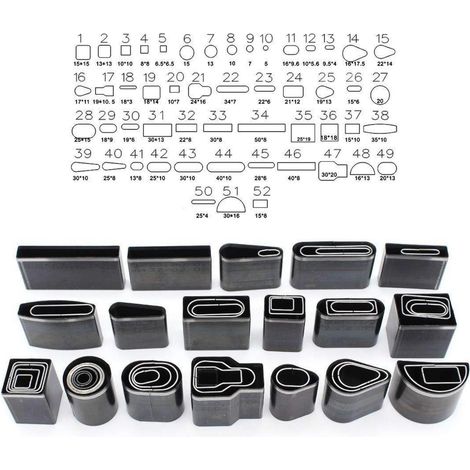 Kit de bricolage en cuir 52 matrices pour artisanat du cuir DIY, kit d'outils perforateurs (1/4)