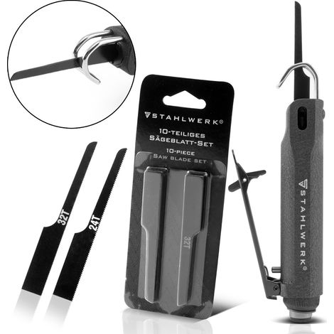 STAHLWERK Seghetto alternativo pneumatico DBS-900 ST fino a 9.000 colpi/min, 12 lame