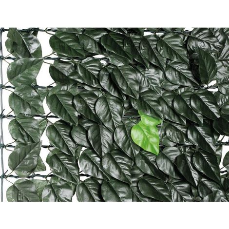 Siepe artificiale sintetica copertura giardino finte foglie di lauro m 1x3