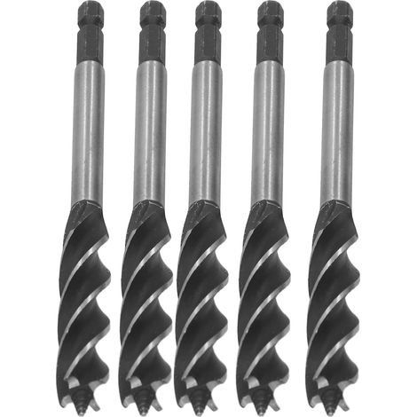 Lot de 5 forets à bois, scie cloche pour métal, mèche à tarière, 4 dents, queue hexagonale, 13 mm (1/5)