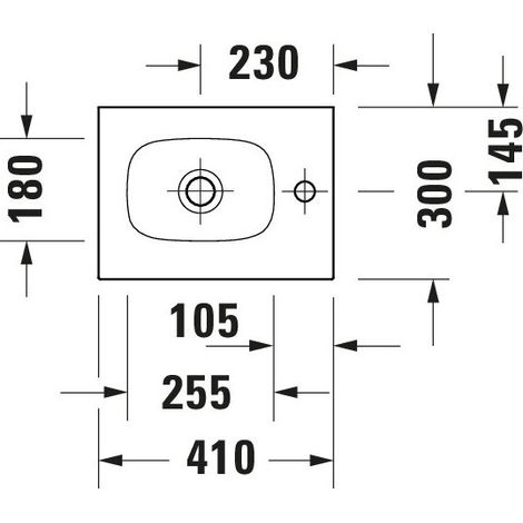 DURAVIT 2650053200 Sivida MWT, 410x300 mm, DuroCast Plus o. (1/3)