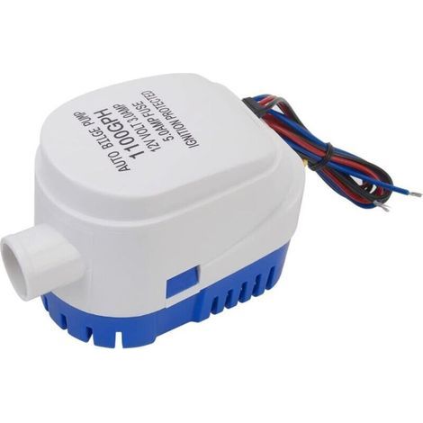 Pompe de cale Automatique 1100GPH 24V, Pompe Submersible Automatique avec Interrupteur Flotteur intégré pour Pompe de Cale Marine Pompe à Eau pour Bateaux étangs Piscines (1/3)