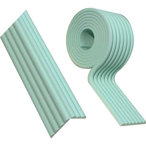 Protezioni angolari, strisce di protezione per i bordi, cuscinetti angolari per mobili in morbida schiuma resistente (verde chiaro, 8 cm di larghezza x 2 m di lunghezza). (1/5)