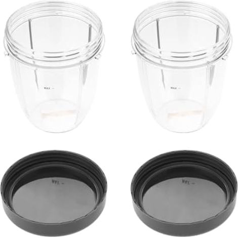 2 pièces gobelet 18 oz avec couvercle, pièces de rechange compatibles Nutribullet 600W/900W, accessoires mixeur extracteur (1/4)