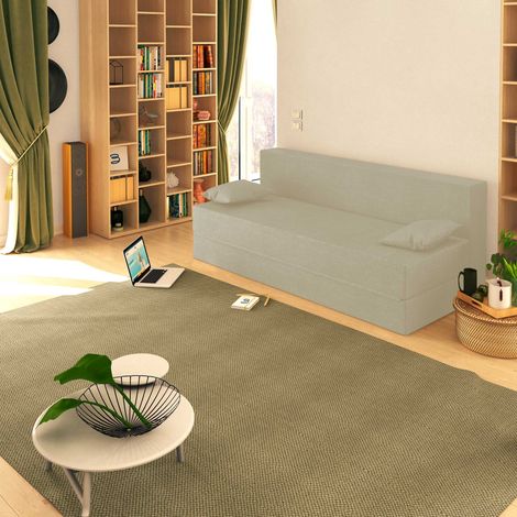 Baldiflex Divano Letto Morbido TreTris 3 Posti che diventa 3 Posti letto colore Avorio