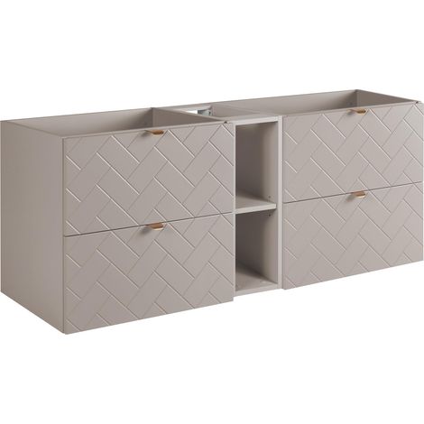 Mobile da bagno, Cashmere, 140 x 57 x 46 cm, Maniglie Dorate (1/5)
