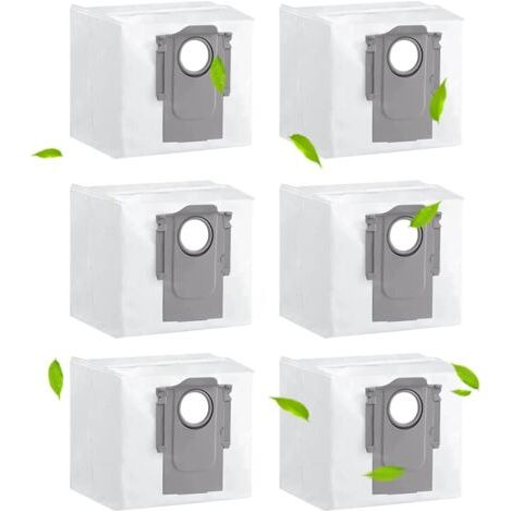 Ensemble de 6 sacs à poussière pour aspirateurs Roborock S8 S8+/S8 Pro Ultra/ S7 MAXV Ultra/ Q7 MAX/ Q7 MAX+/ S7 Pro Ultra/Q5+, accessoires de remplacement pour station d'aspiration (1/4)