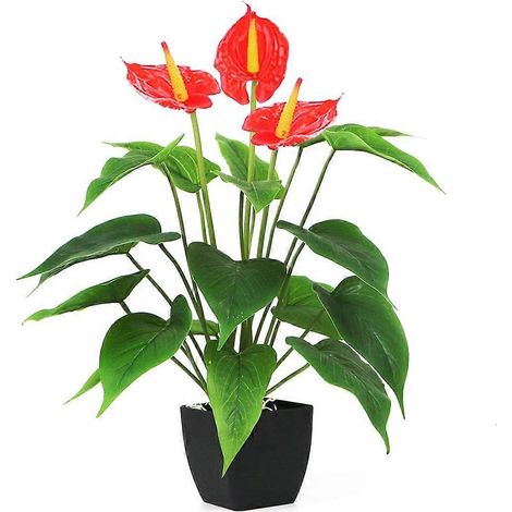 1 plante artificielle lys calla artificiel réaliste au toucher (noir) (1/5)
