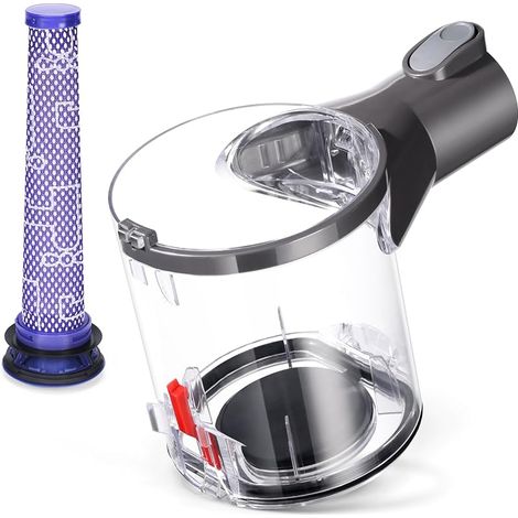 Bac à Poussière pour Dyson V6 DC58 DC59 DC62 DC72 DC74 Aspirateur, A Interface Poubelle Pièces Détachées, Bac de Récupération Remplacement pour Aspirateur Sans Fil Pièce No.965660-01