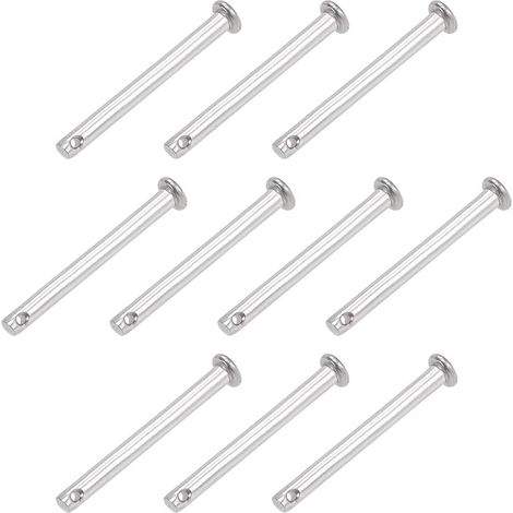 Trou Unique Goupille Blocage 4mm x 40mm Tête Plate 10Pcs (1/5)