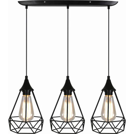 Lampadario Candellux Graf 33-62901 nero 3xE27 industriale loft (1/2)